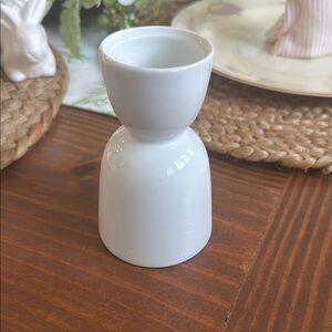 Elegant White Ceramic Double Cup